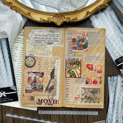 Flowers Lace PET Stickers Set