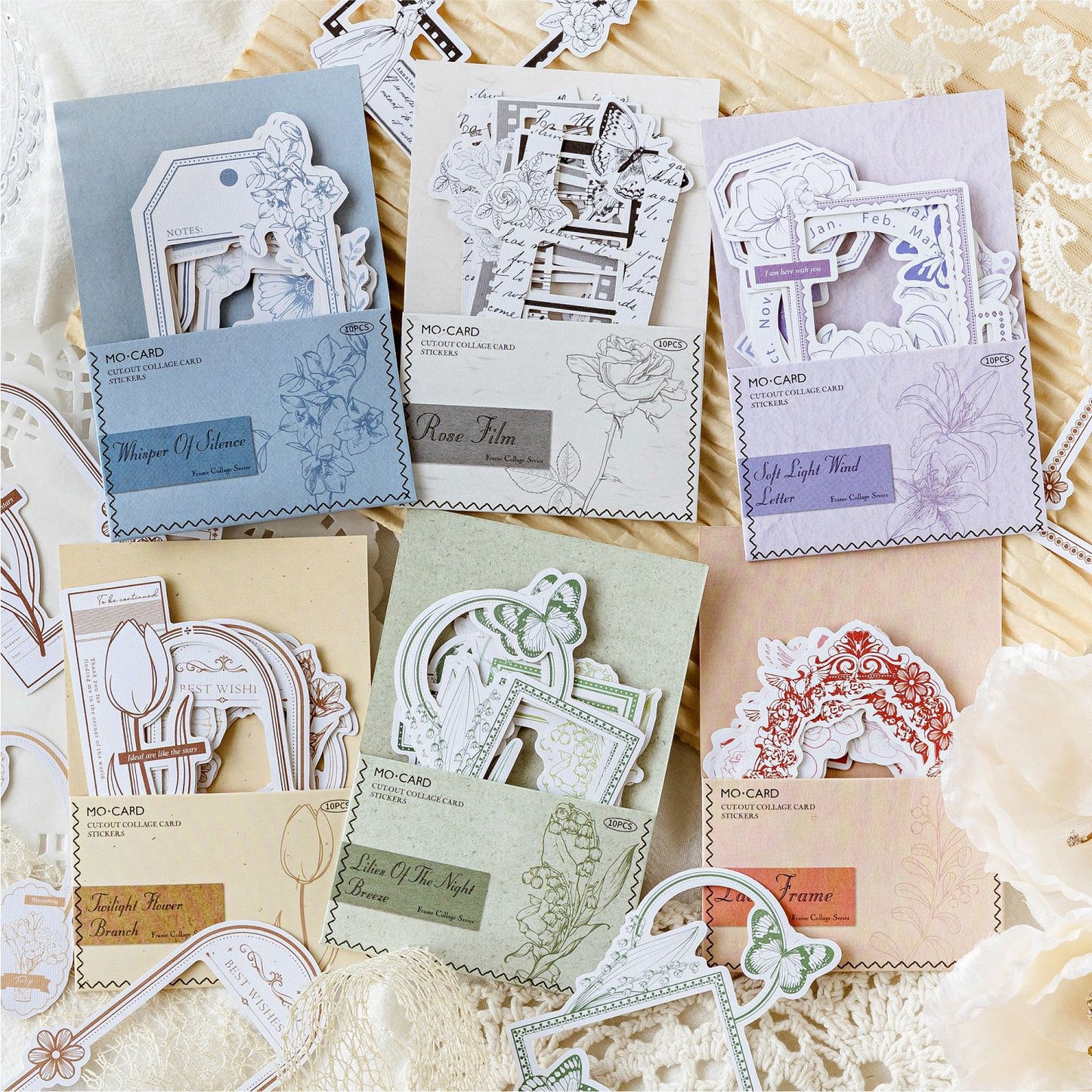 Hollow Collage Frame Sticker Paper Card