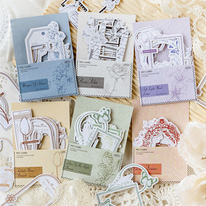 Hollow Collage Frame Sticker Paper Card