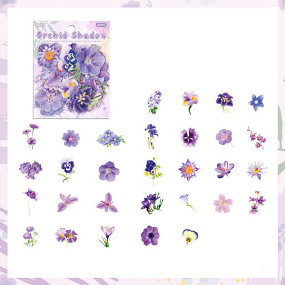 Leisurely Flower PET Sticker Set