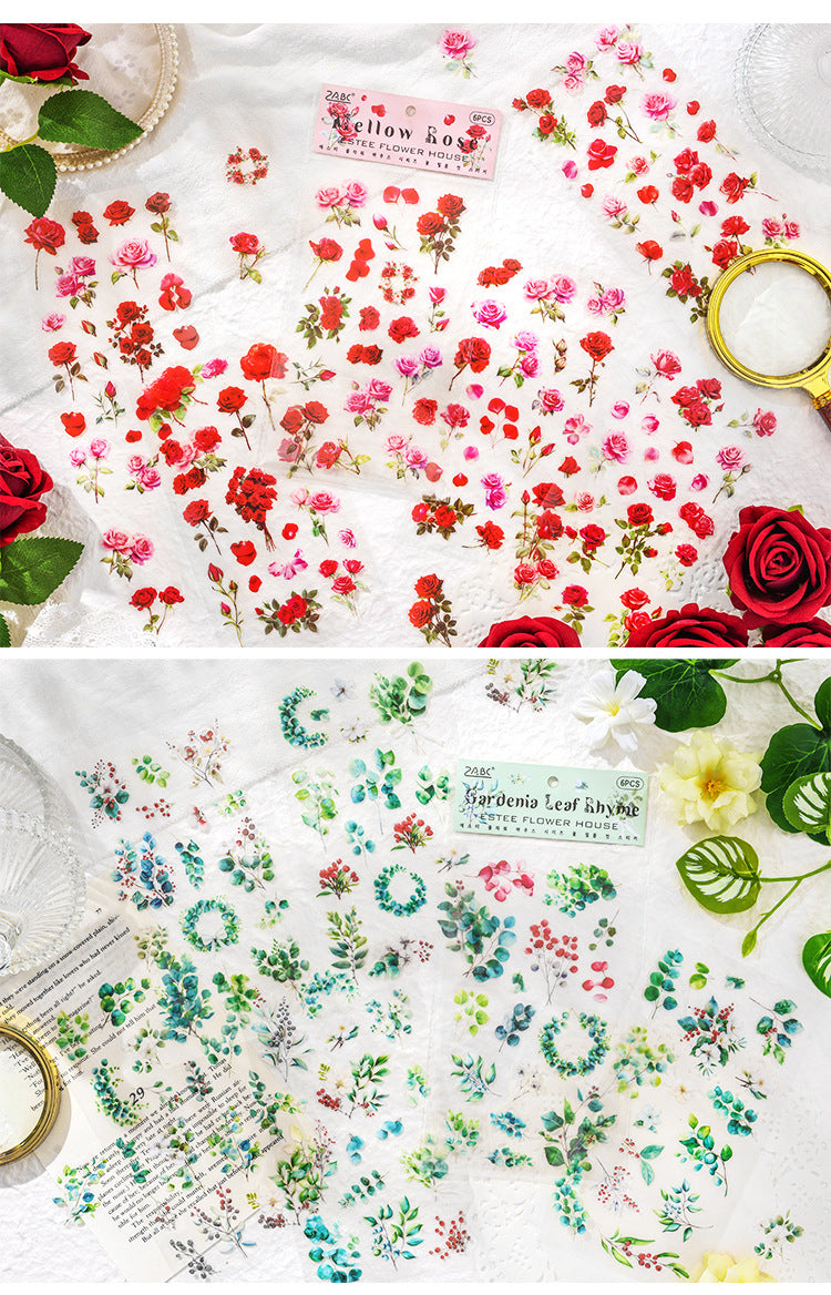 Flower House PET Sticker Set