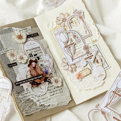 Hollow Collage Frame Sticker Paper Card