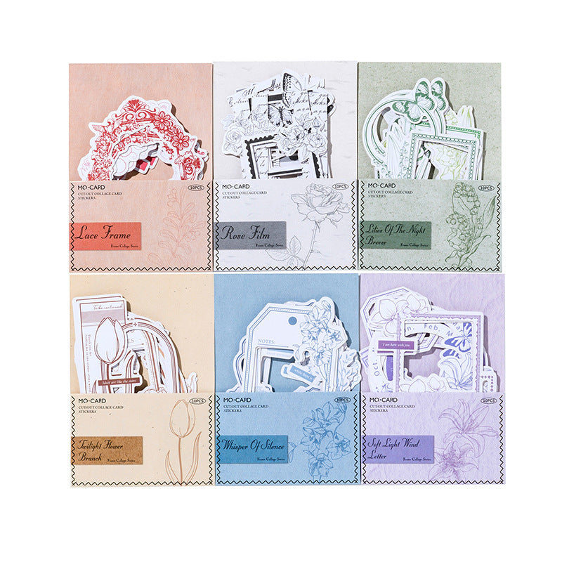 Hollow Collage Frame Sticker Paper Card