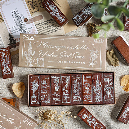 Flower Praise Wooden Stamp Box