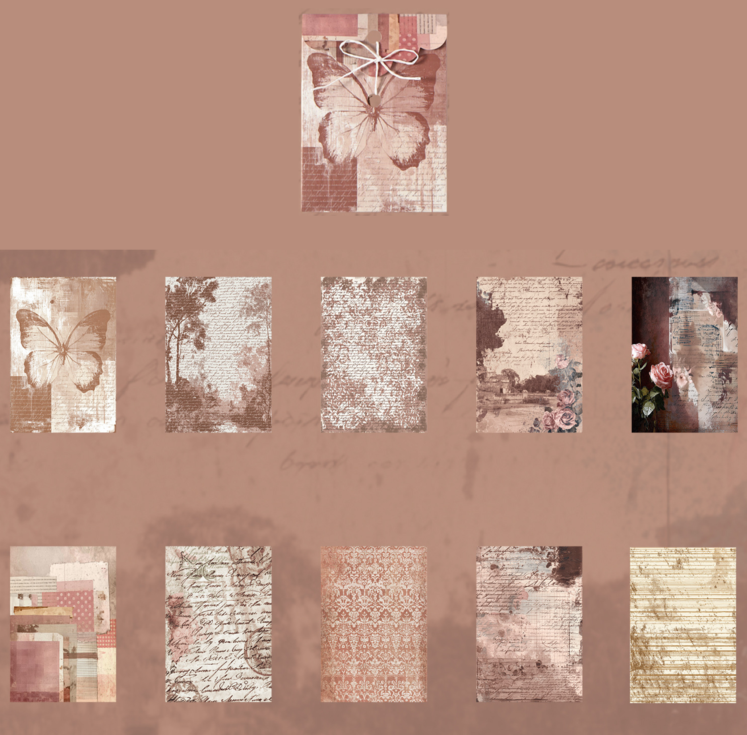 Deep Imprint Vintage Scrapbooking Paper