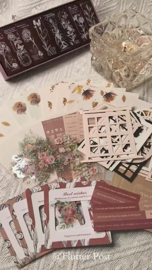 Vintage Floral Ephemera Snail Mail Kit