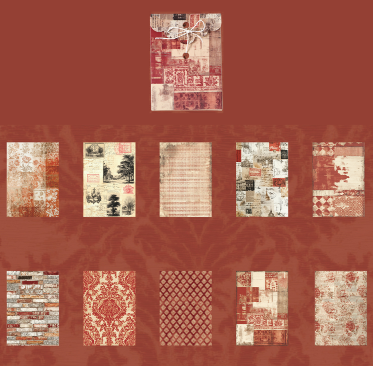 Deep Imprint Vintage Scrapbooking Paper