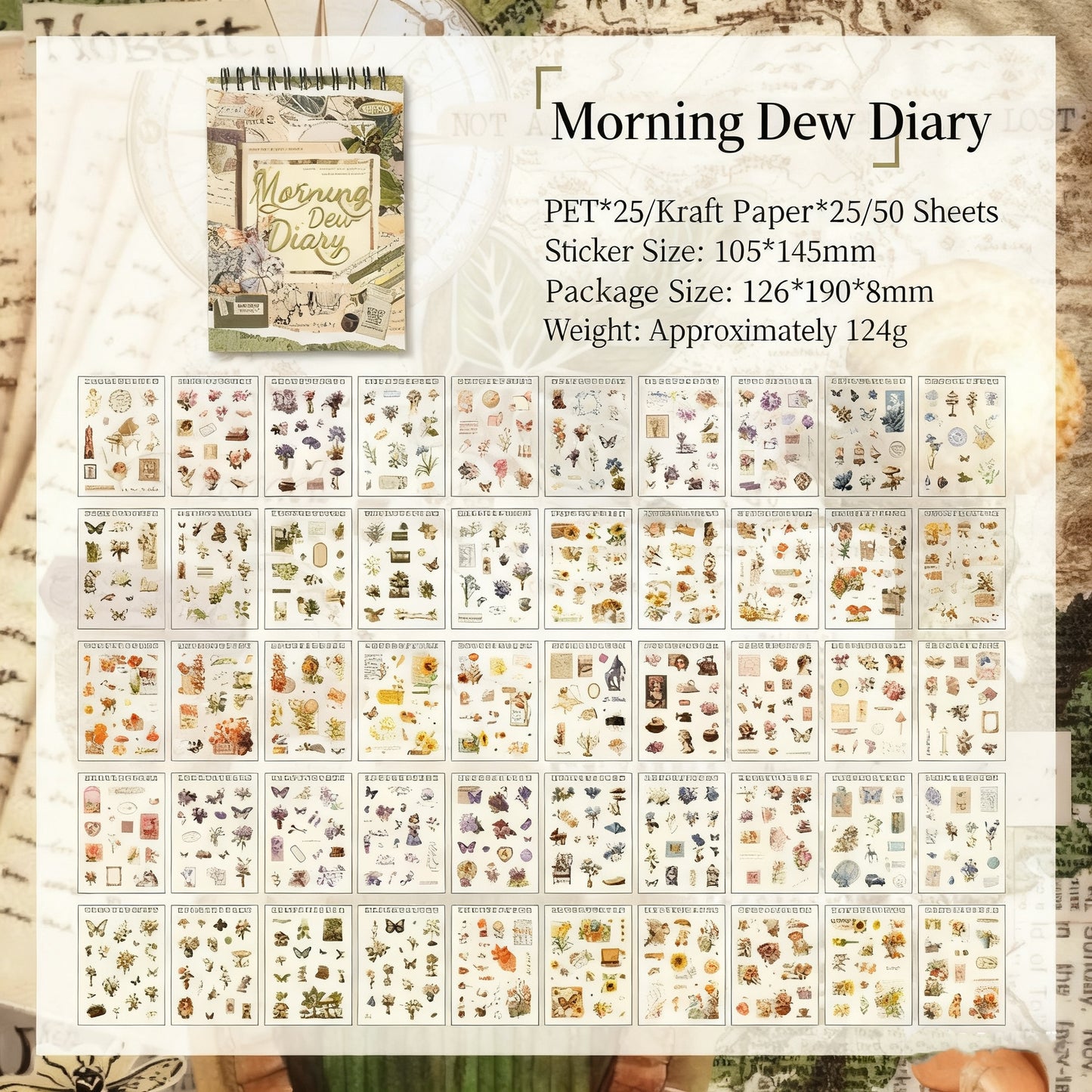 Libro de pegatinas retro clásicas