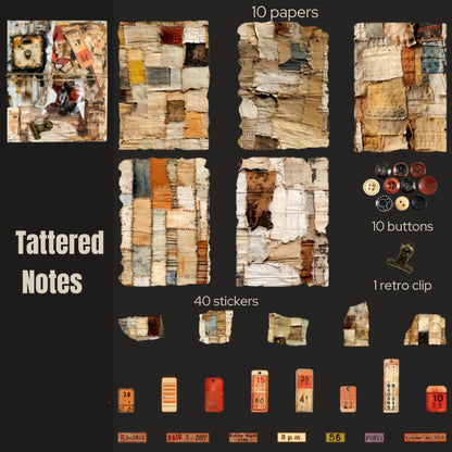 Vintage Junk Journal Supplies Bundle