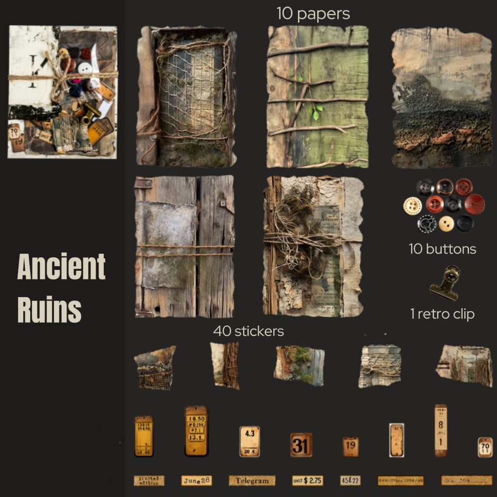 Vintage Junk Journal Supplies Bundle