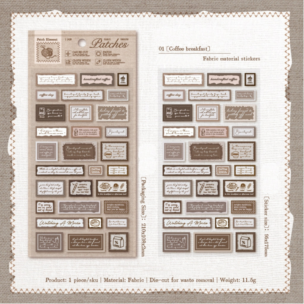 Cozy Vibe Fabric Stickers