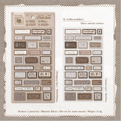 Cozy Vibe Fabric Stickers