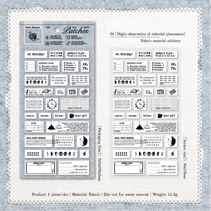 Cozy Vibe Fabric Stickers