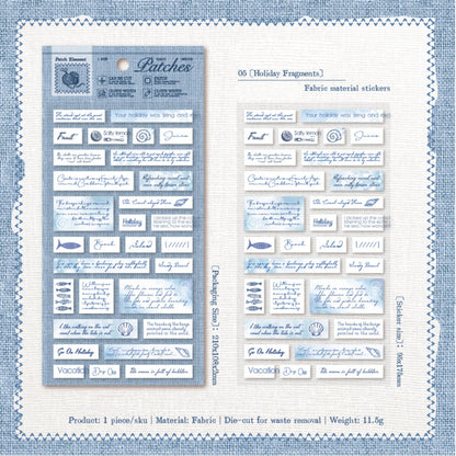 Cozy Vibe Fabric Stickers