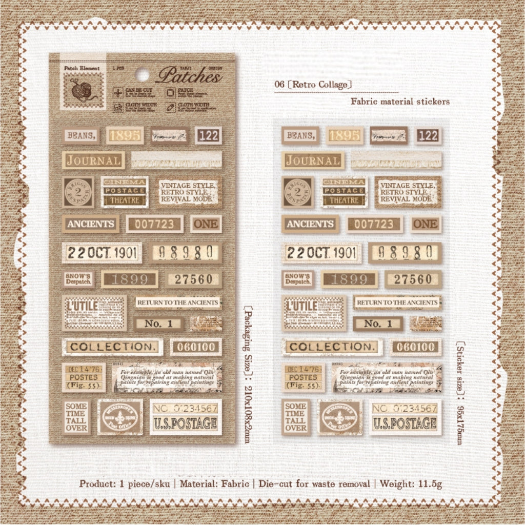 Cozy Vibe Fabric Stickers